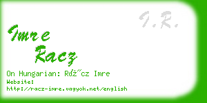 imre racz business card